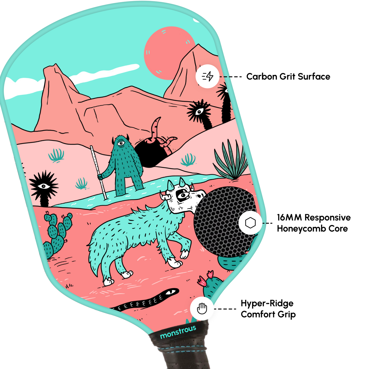 Arvo x GRZMonster 16mm Pickleball Paddle - MONSTROUS
